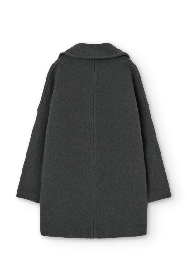 Abrigo Tad gris corteza 100% lana virgen