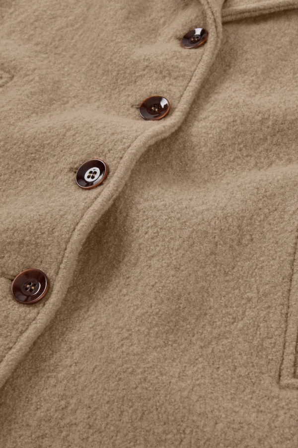 Abrigo Tad beige Magnolia 100% lana virgen