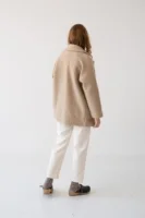Abrigo Tad beige Magnolia 100% lana virgen
