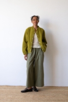 Chaqueta bomber 100% lana virgen verde pistacho