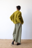 Chaqueta bomber 100% lana virgen verde pistacho