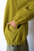 Chaqueta bomber 100% lana virgen verde pistacho
