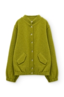 Chaqueta bomber 100% lana virgen verde pistacho