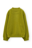 Chaqueta bomber 100% lana virgen verde pistacho