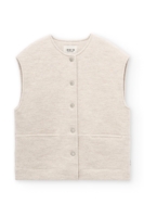 Chaleco 100% lana virgen beige