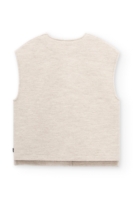 Chaleco 100% lana virgen beige