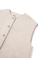 Chaleco 100% lana virgen beige