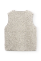 Chaleco borreguito lana algodón orgánico beige