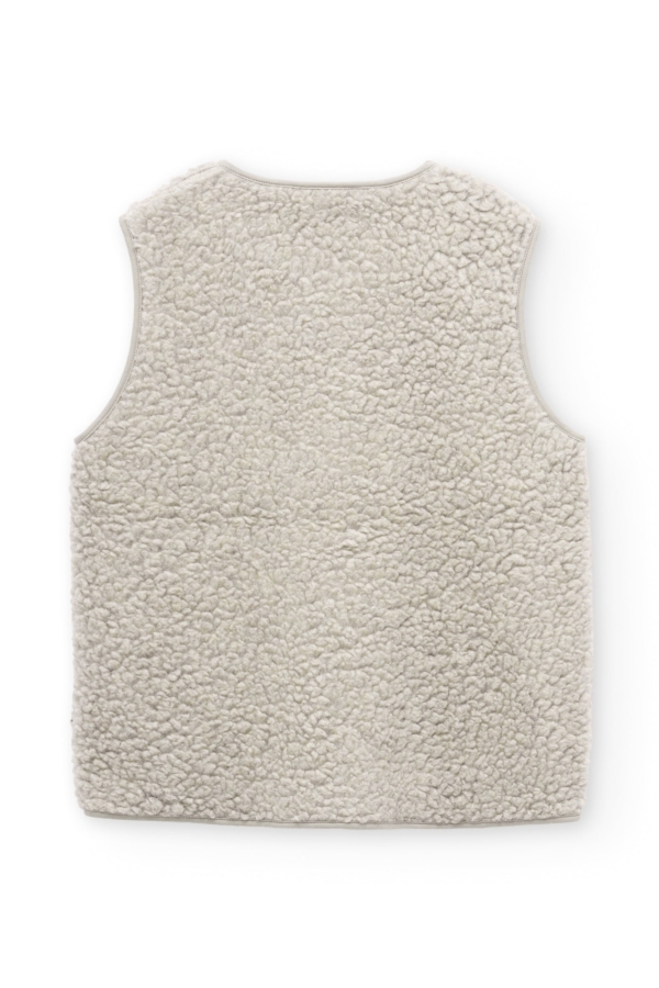 Chaleco borreguito lana algodón orgánico beige