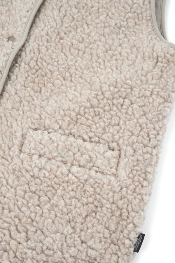 Chaleco borreguito lana algodón orgánico beige